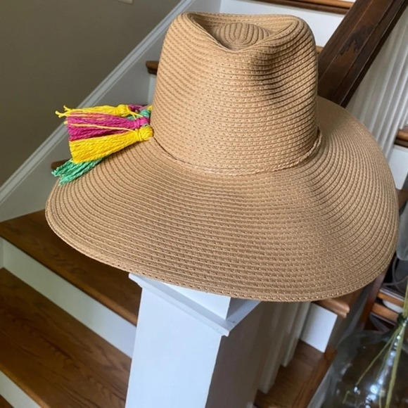 Anthropologie Woven Tassel Sun Hat main image 7
